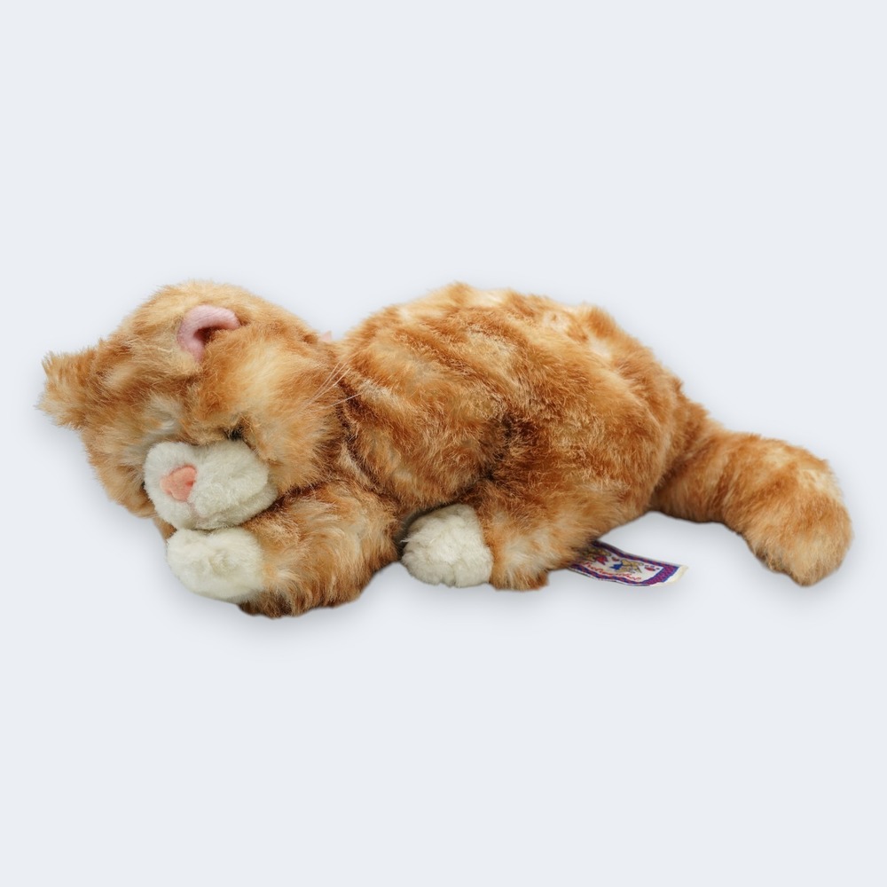 Vintage Kuschelwuschel Sleeping Cat Plush 9" ‎ ~ Made in Germany